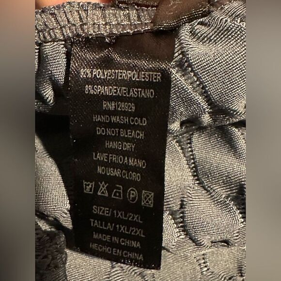 New Mix - Womens gray textured plus size butt lifting leggings - Picture 6 of 9